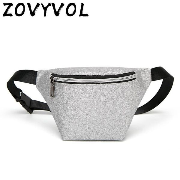 

waist bags zovyvol women pink silver fanny pack female belt bag black geometric packs laser chest phone pouch