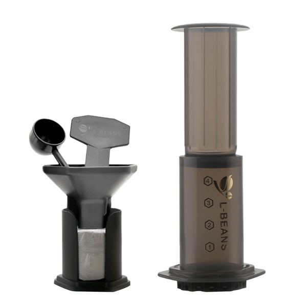 

premium portable espresso coffee maker handheld coffee machine 400 filters paper 1 to 3 cups per press for travel camping backpacking