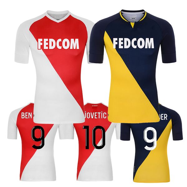 

as monaco soccer jerseys ben yedder jovetic fans home/away jersey sweatshirt choose flocking number ing, Black;yellow