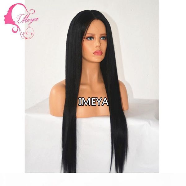 

no bad smell wig european and american front lace chemical fiber hair headgear black long straight hair african wig wholesale cros