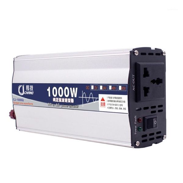 

600w 1000w car pure sine wave transformer portable home use practical power inverter surge protection adapter 12v 24v to 220v1