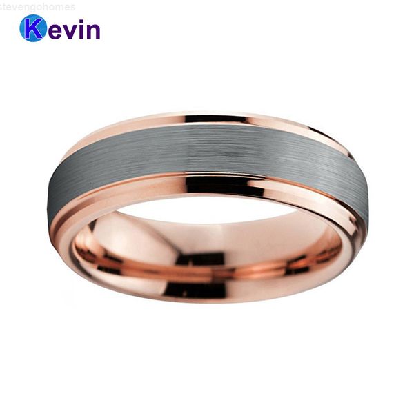 

men wedding tungsten ring for rose gold and women band 6mm j190715, Slivery;golden