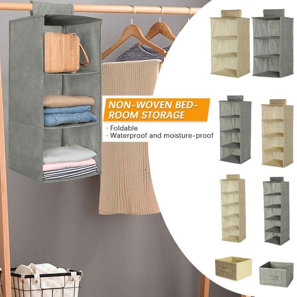 

storage boxes & bins cotton closet wardrobe cabinet organizer hanging pocket drawer clothes clothing home organization,organizador,storage