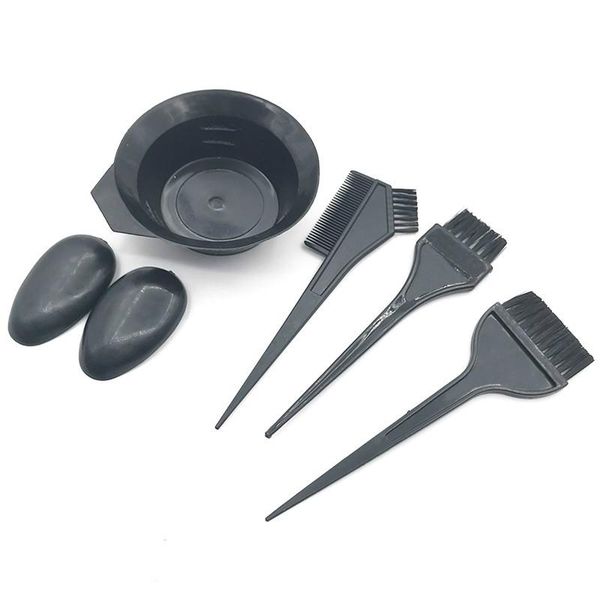 

portable 1set 5pcs new hairdressing salon hair color brushes bowl combo dye tint tool kit hair care styling tools wmtfim xhhair, Silver