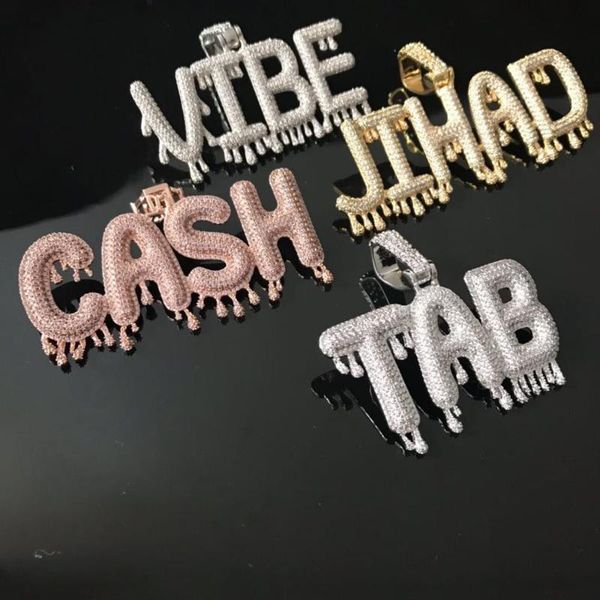 

pendant necklaces wholesale dripping letter custom, Silver