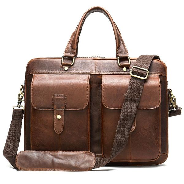 

genuine leather man handbag will capacity single shoulder affairs computer package office bags for messenger bag men briefcase