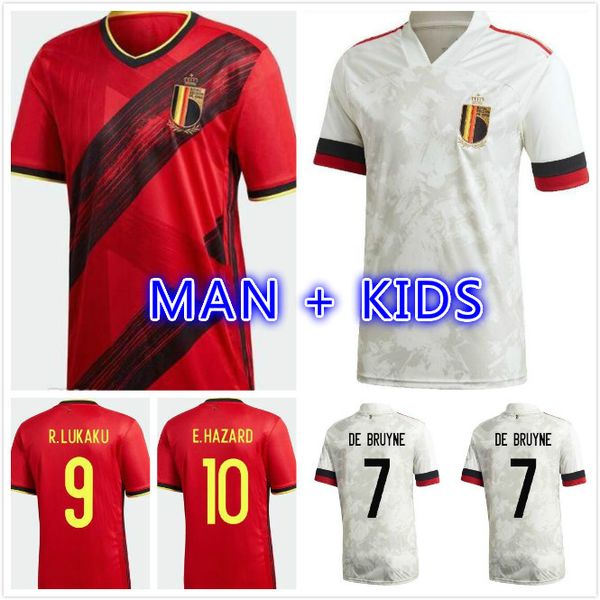 

2020 belgium hazard lukaku mertens away soccer jerseys home 20 21 vermaelen de bruyne nainggolan national team man + kids football shirt, Black;yellow