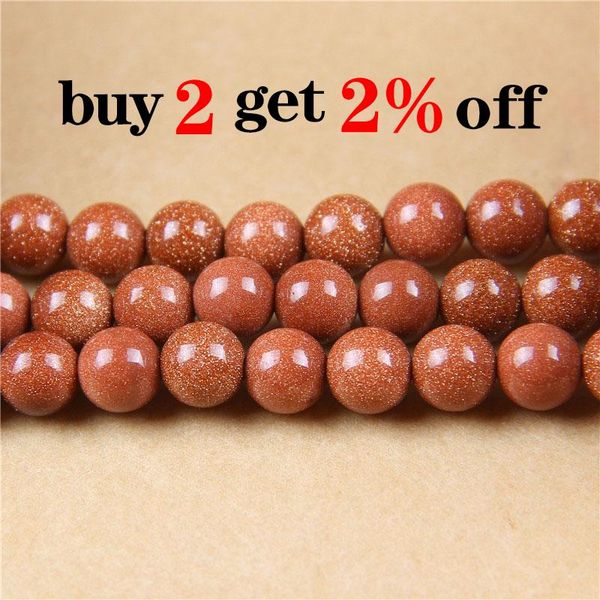 

1strand lot 4 6 8 10 12 mm natural gold sand stone charm round beads loose spacer bead for jewelry making diy necklace bracelet h jllkss