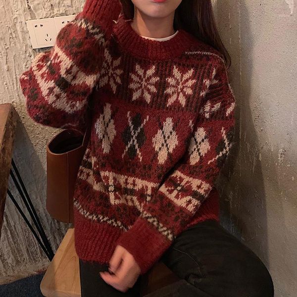 

3 colors autumn and winter korean christimas o neck thick warm knitted sweater womens sweaters and pullovers (n3082)1, White;black