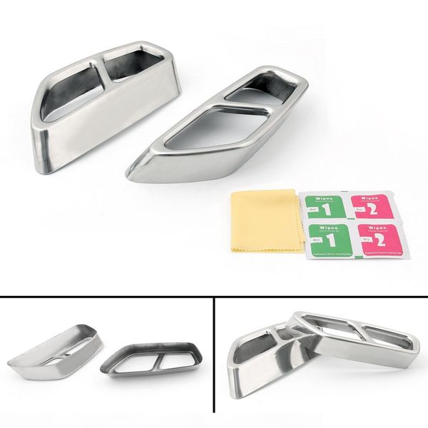 

areyourshop car pair rear cylinder exhaust pipe cover trim fit for benz w176 w166 e class car auto accessories parts