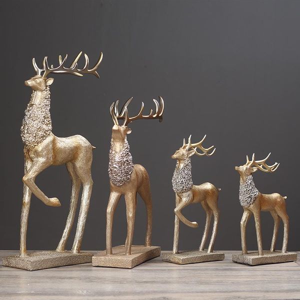 

decorative objects & figurines couple deer european living room wine cabinet partition decoration model creative elk wedding gift