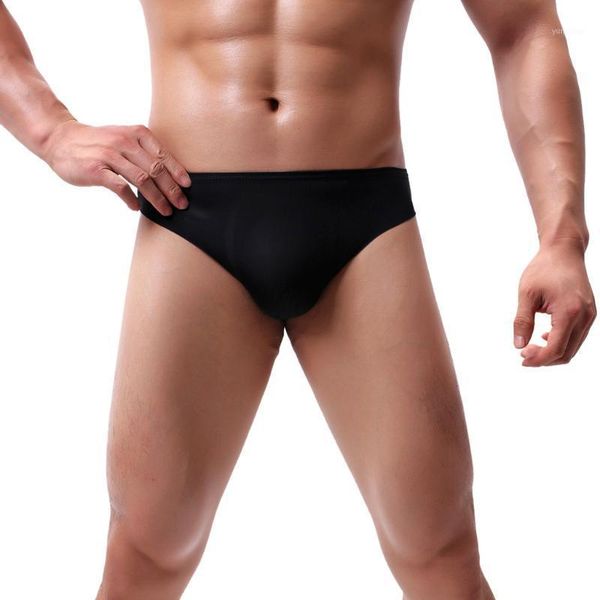 

men's underpants gay pure color breathable patchwork underwear soft cotton ice-silk breathable ropa interior underwear homm1, Black;white