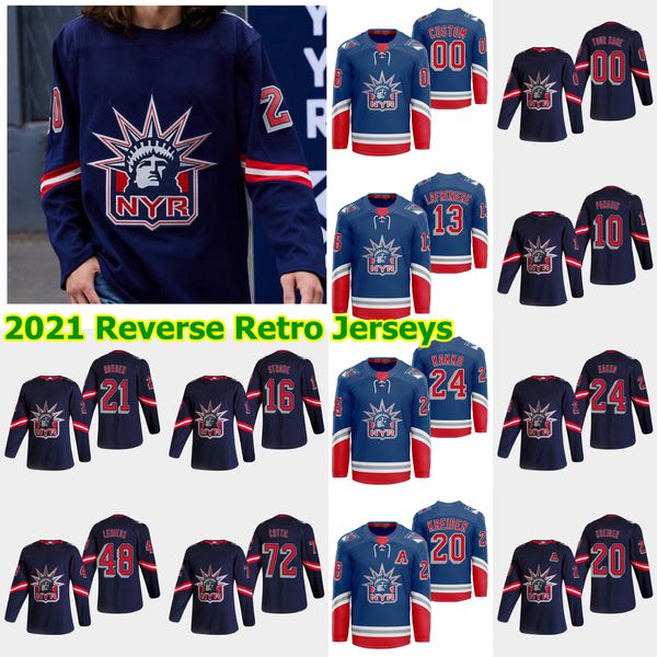 

new york rangers 2021 reverse retro hockey jerseys kevin shattenkirk connor brickley lias andersson jimmy vesey boo nieves custom stitched, Black;red