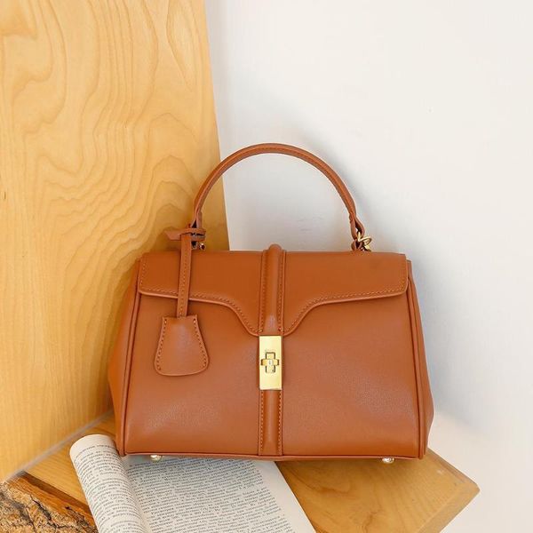 

fashion retro simple high-capacity leather handbags wild handbags texture multi-function shoulder diagonal bag