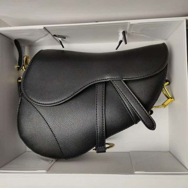 

luxury classic designer handbag leather women's shoulder bag saddle bag 2020 new fashion metal letter tote bag