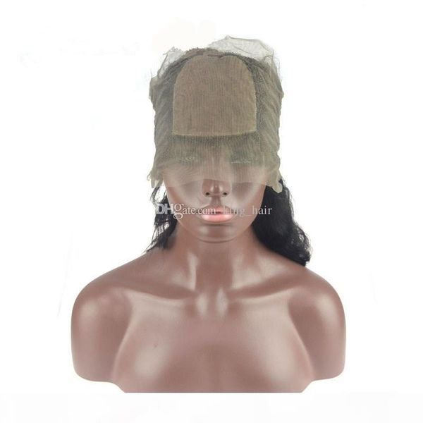 

silk base 4x4 360 lace band frontal closure with baby hair brazilian body wave virgin hair 360 lace frontal with adjustable straps, Black;brown