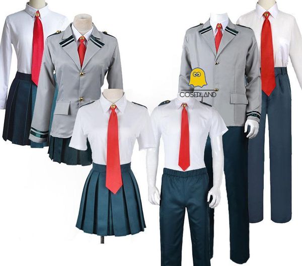 

boku no hero academia cosplay school uniform my hero academia midoriya todoroki bakugo asui tsuyu himiko toga halloween costume1, Black