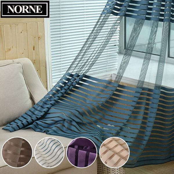 

norne decorative semi lace striped sheer curtain tulle voile panels for windows living room kitchen bedroom rooms door curtains
