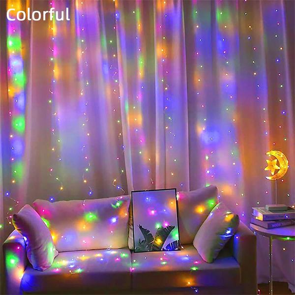 

рождественский праздник led украшения свет fairy bedroom строка garland дистанционного освещения занавес фары с дистанционным управлением кп