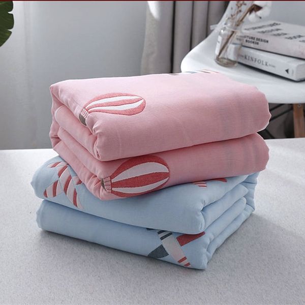 

six-layer gauze towel cotton swaddling baby blanket 90*100 120*150cm comfortable children quilt sheets infant bedding warp quilt y201009