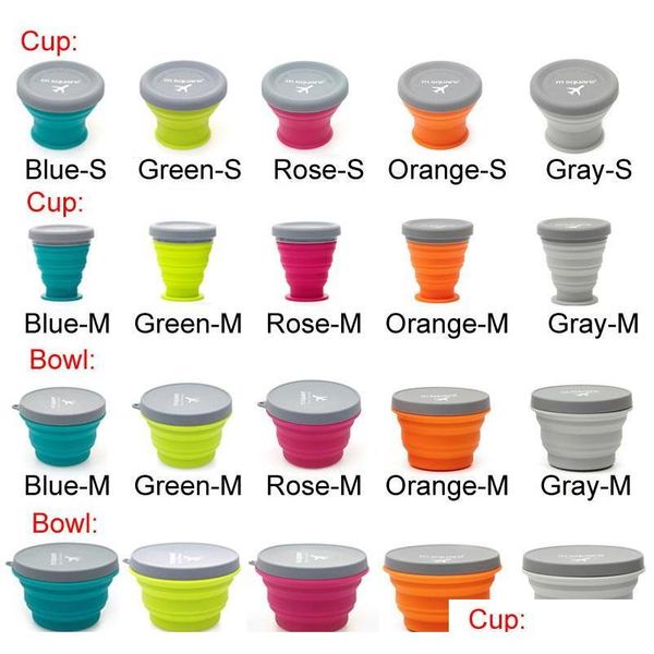 

portable folding cups large capacity sile bowl food grade sile collapsible portable bowls travel outdoor jllqsx dhsybaby