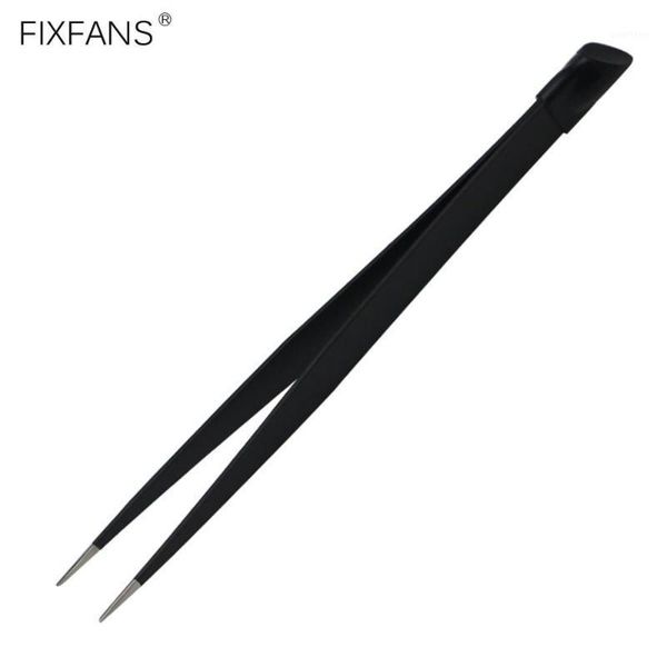 

stainless steel nail tweezers with silicone pressing head for nail art decoration stickers rhinestones picker manicure tools1