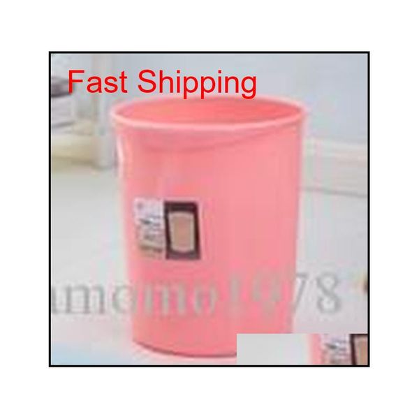 

1pc creative living room kitchen trash office household garbage basket circular toilet plasti qyljwj sweet07