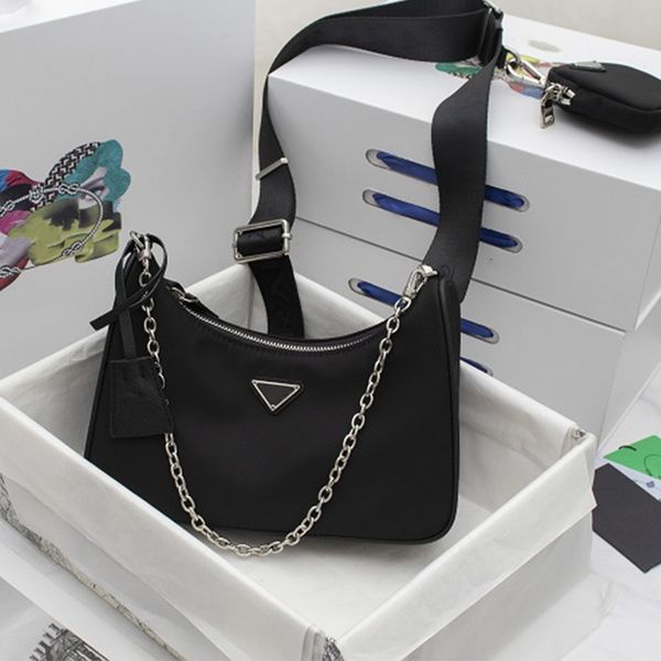 

nylon hobo hand-carried armpit bags are the latest craze in fashion world a three-pack waist bag messenger shoulder strap and a pendant