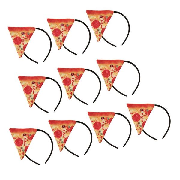 

hair accessories 10 piece pizza band girls halloween fancy dress party hairbands