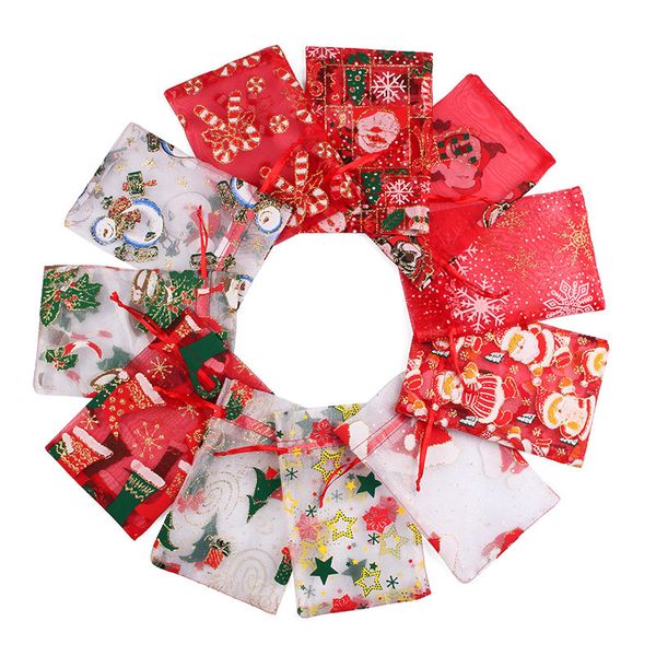 

christmas jewelry bags mixed organza jewelry wedding party xmas gift bags packing bags with drawstring wholesale