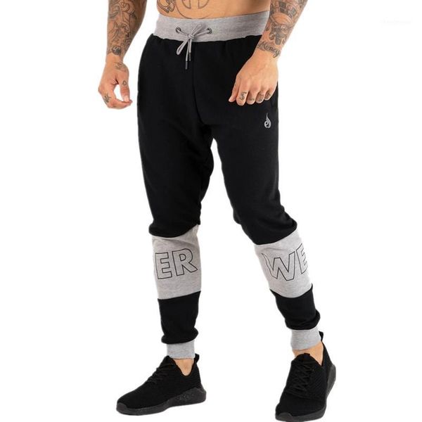 

autumn joggers pants skinny sweatpants mens running sport gyms fitness sportswear tracksuit trousers training cotton trackpants1, Black