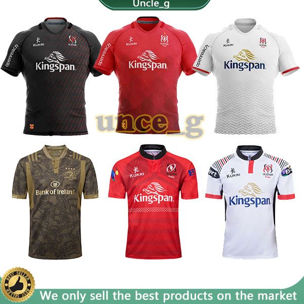 

2021 ulster away rugby jerseys kukri shirt ulster national team international league jersey s-5xl 2019 2020, Black;gray