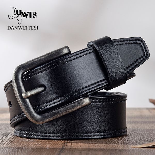 

dwts]leather belt men genuine leather belt male strap luxury pin buckle belts casual men belts vintage jeans 201120, Black;brown