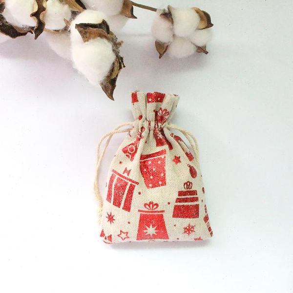 

jewelry packing sachet new year bag mini organizer for christmas candy pouch 10pcs/lot santa gift drawstring bag can pr sqciro