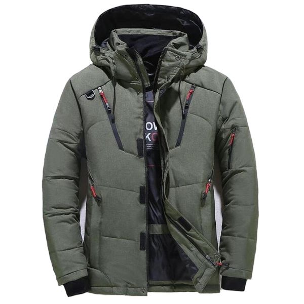 

winter jacket men casual down warm hooded coats mens fashion outwear windbreaker thicken parkas casaco masculino brand clothing 201209, Black