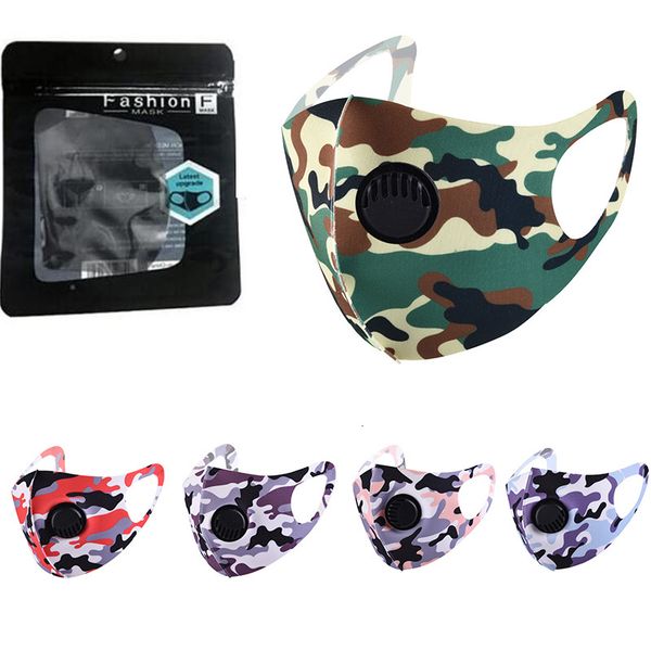 

silk face with breathing valve washable ice summer reusable anti-dust pm2.5 protective masks fashion design recycle mask