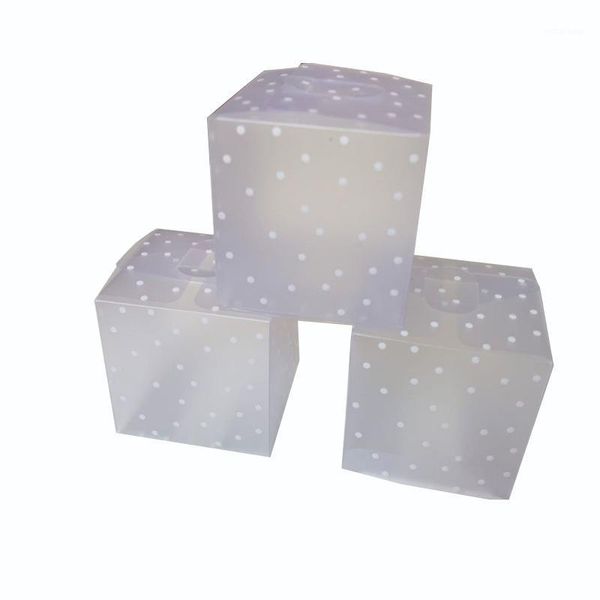 

gift wrap 100p 4 5 6cm dot translucent pvc square candy box cookie packing jewelry baby shower birthday wedding party decor71