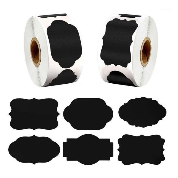 

300pcs/roll blank chalkboard labels sticker for kitchen canning mason spice jars gift packaging1