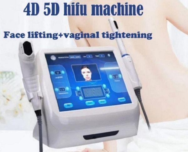 Portátil 3 em 1 Hifu Beauty Equipamento Beleza Salon 4D Cara Ultrasônica Máquina de Levantamento Corpo Emagrecimento Do Corpo Remover Vagina Apertar Hifu