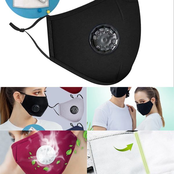 

valve dust factorygylewith washable reusable face mask pm2.5 breathing filters protective mouth cotton masks respirator a
