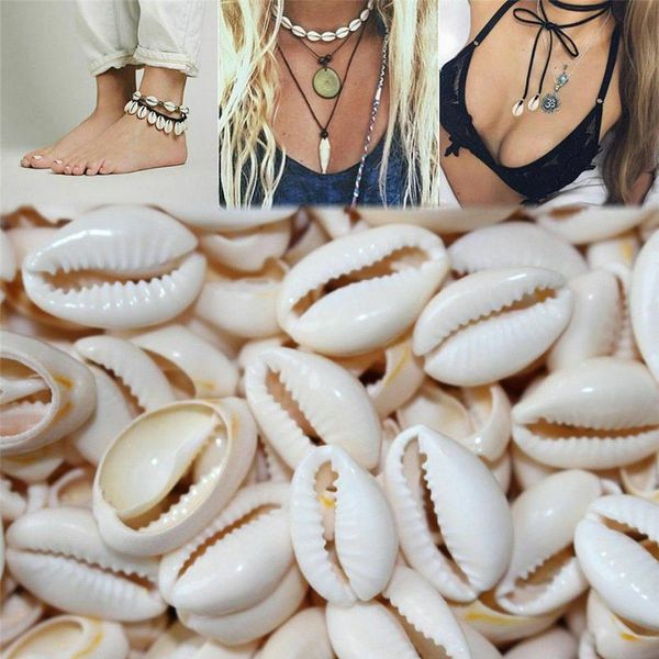 

50pcs cut conch sea shell cowrie cowry charm beads beach jewelry findings anklet pendant diy craft women necklac jlljxg