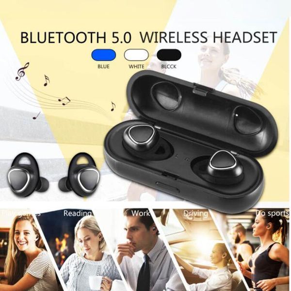 

xi7 tws wireless bluetooth headphones 5.0 sound 3d stereo 400mah earphone earbuds mini sport headset with charging box for cell phone