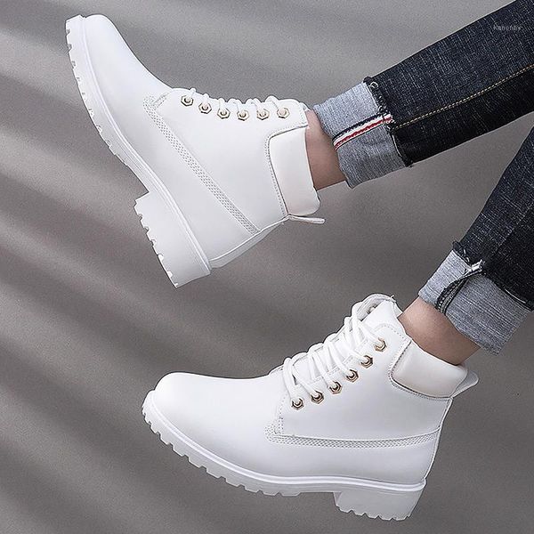 

boots designer winter ankle snow for women shoes female warm fur white botas mujer lace up bota feminina women1, Black