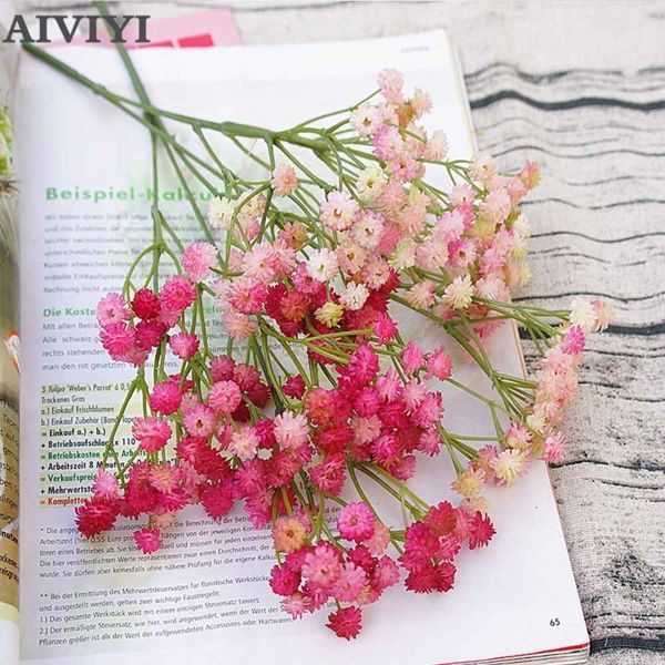 

1 bundle 135 heads artificial plastic flowers sky stars bridal bouquet for home wedding decoration fake plant silk mini flower1