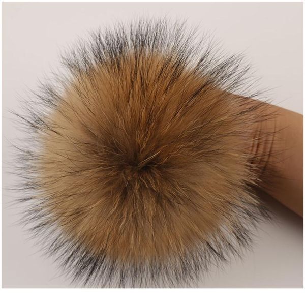 

5 pcs 15cm real raccoon fur pompoms 13cm fox pompom fur pom poms natural fur pompon for hats bags shoes scarves acc qyljil