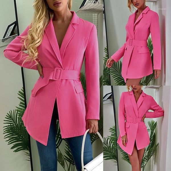 

women's suits & blazers suit jacket dress women belt irregular hem office lady dresses mini casual street graceful party outwear1, White;black