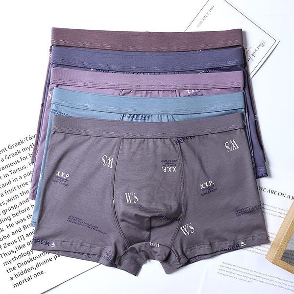 

underpants 1pcs mens underwear boxer cotton homme letter print boxershorts men boxers male size plus xl-4xl1, Black;white