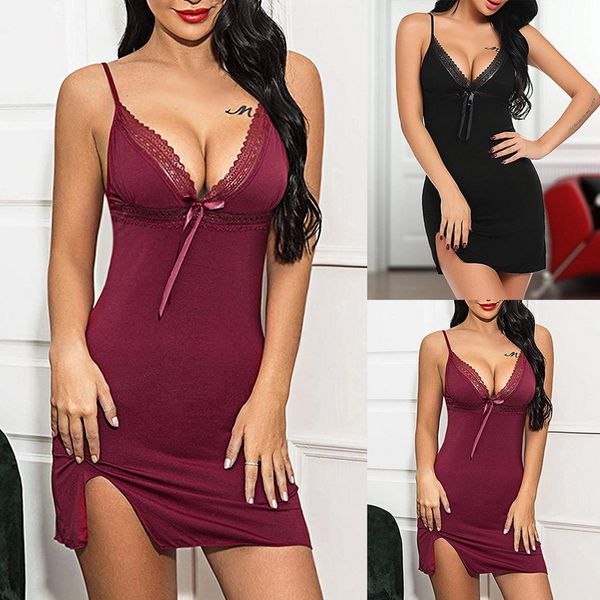 

nightgown women sleeveless strap nightwear sleepwear female lounge wear night home sleepshirt nighty, Black;white