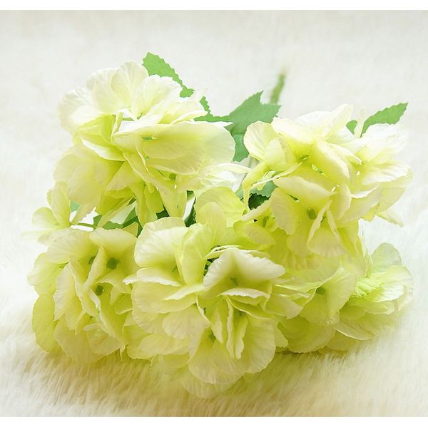 

5 голова гортензия искусственные цветы букет белый маленький шелковый поддельные цветы цветочные флористические искусственные цветы голубая