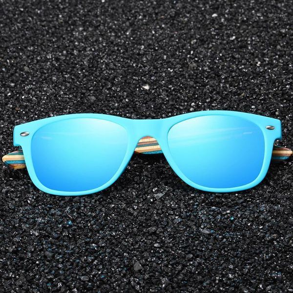 

children's holiday gift polarized protection colorful wood sunglasses for boy and girl1, White;black